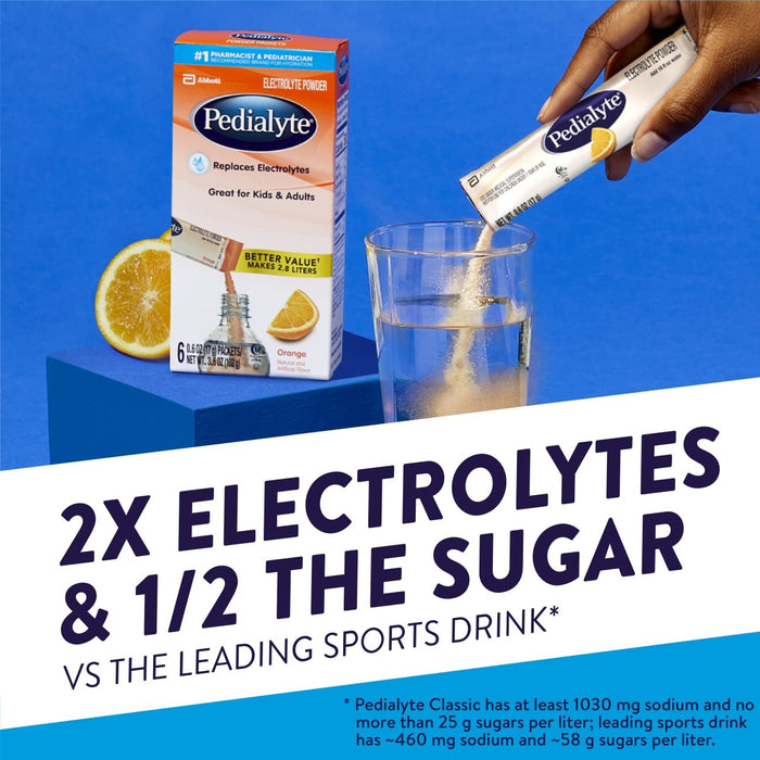 Pedialyte Electrolytes Drink Powder Packets - 36 Ct