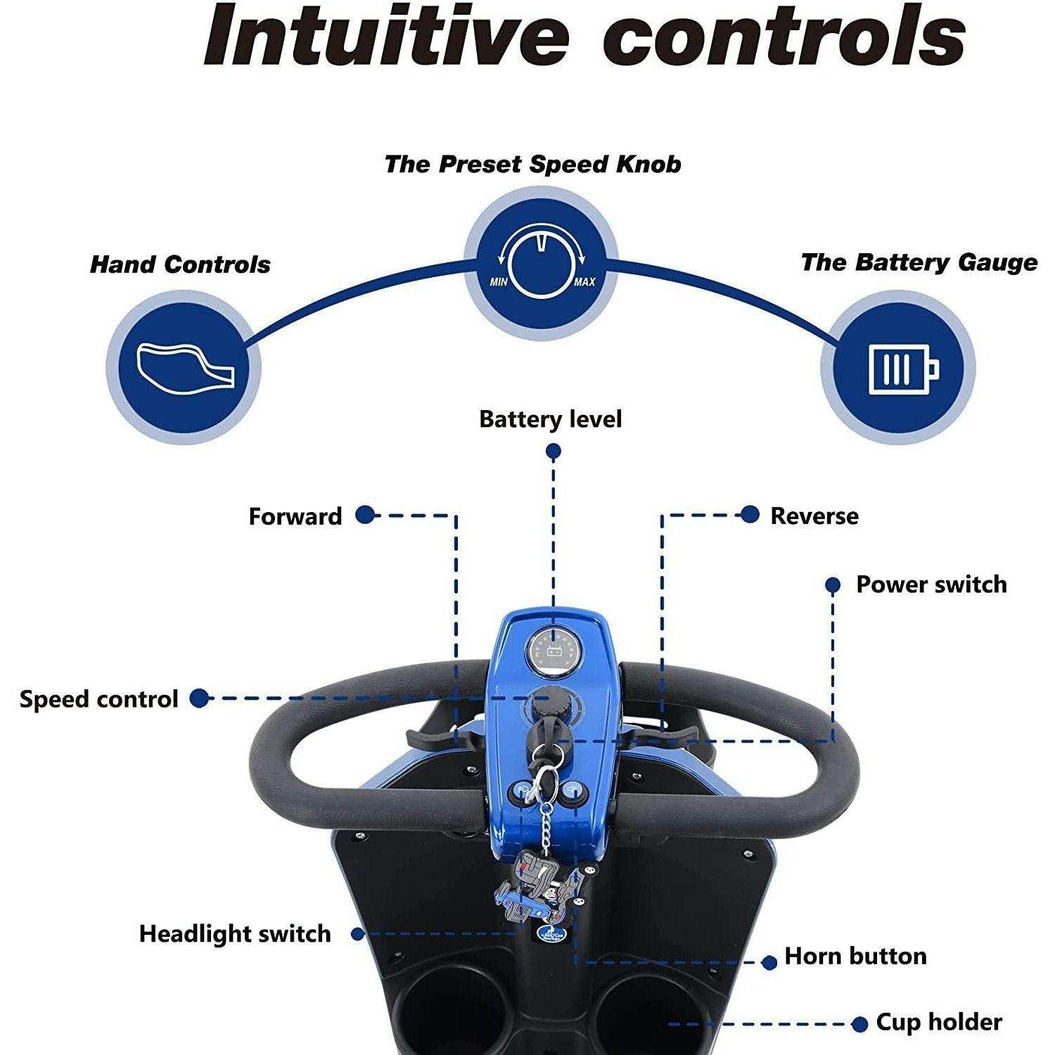 Metro Mobility Patriot Series 4-Wheel Travel Mobility Scooter - Shop Home Med