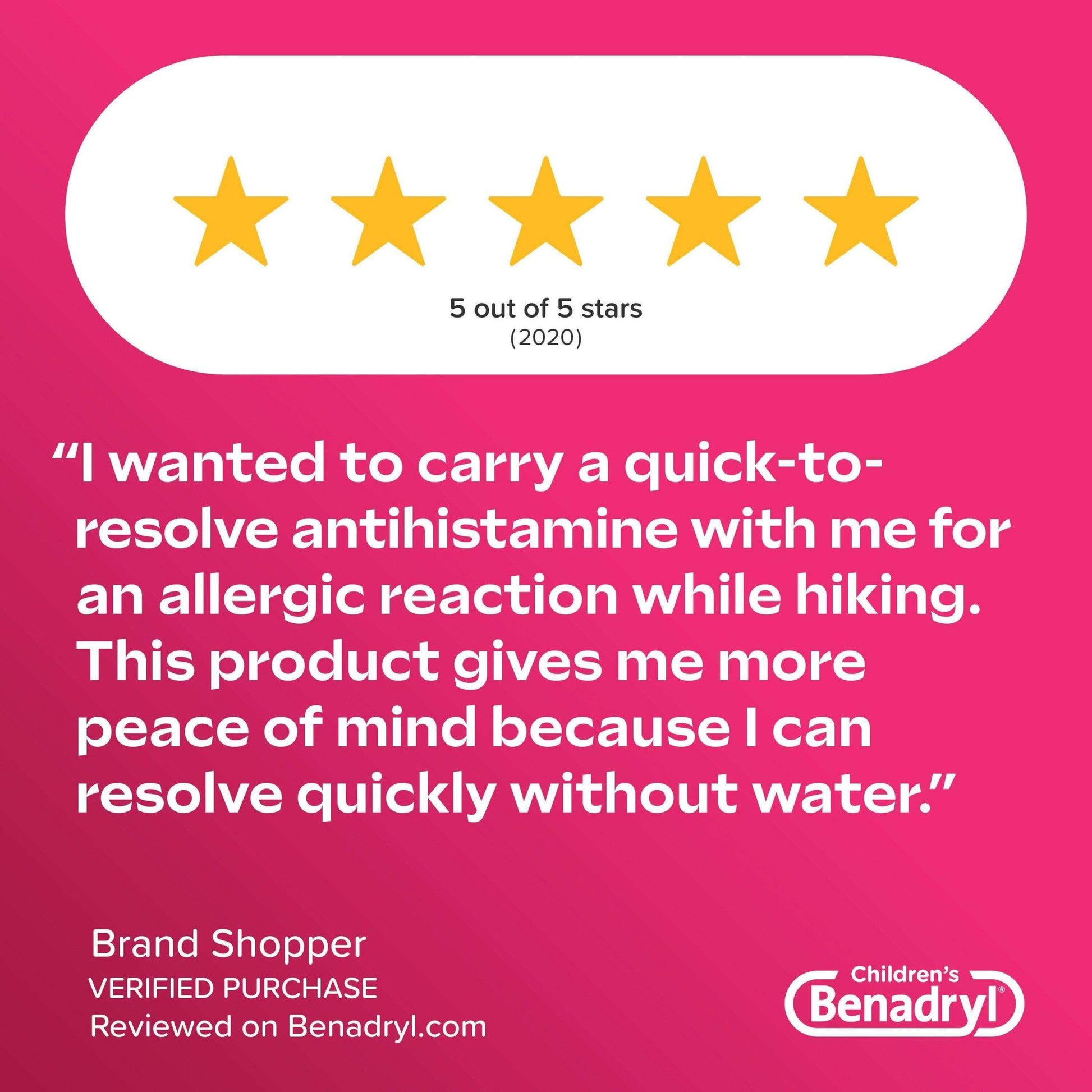 Benadryl Childrens Allergy Chewables Grape 20 Tablets - Shop Home Med