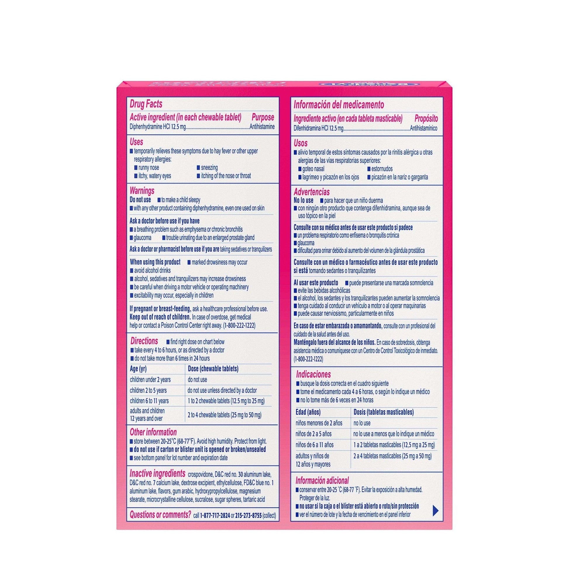 Benadryl Childrens Allergy Chewables Grape 20 Tablets - Shop Home Med