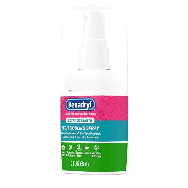 Benadryl Extra Strength Itch Cooling Spray for Skin Itch & Rash Relief Travel Size - 2 fl oz - Shop Home Med