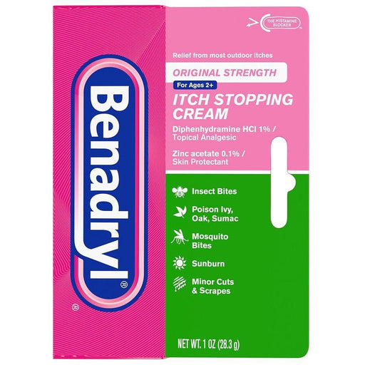 Benadryl Original Strength Itch Stopping Cream for Skin Relief - 1 oz - Shop Home Med