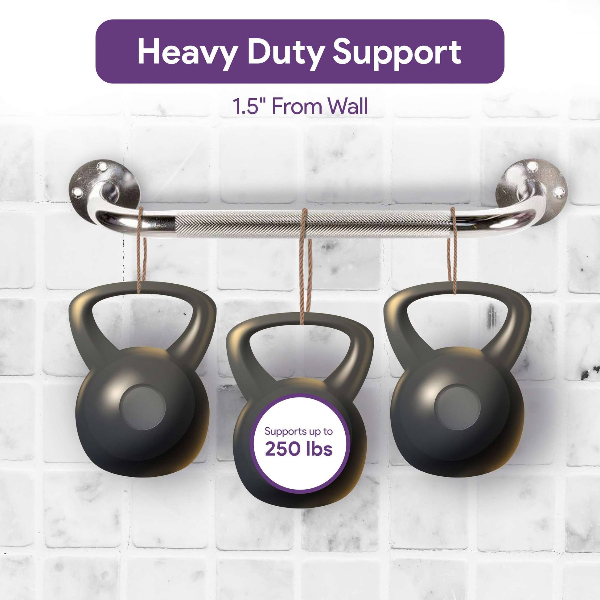 Drive Medical Chrome Knurled Grab Bar shophomemed