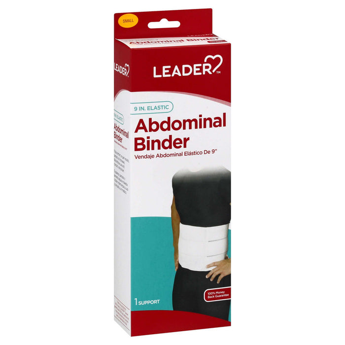 Leader Tm Abdominal Binder White Small 9 In