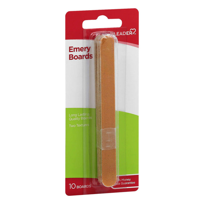 Leader Standard Emery Nail Filer Boards - 10 Ct