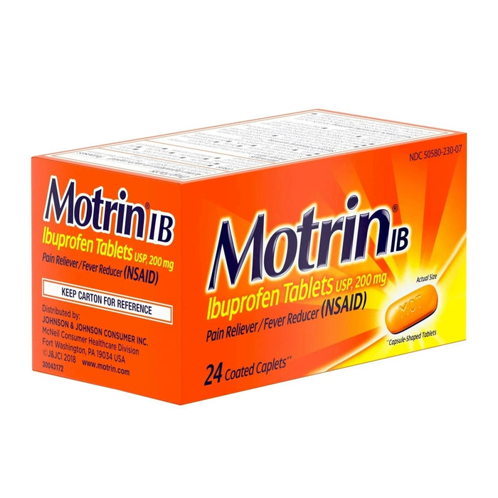 Motrin IB Ibuprofen 200mg Tablets for Pain & Fever Relief