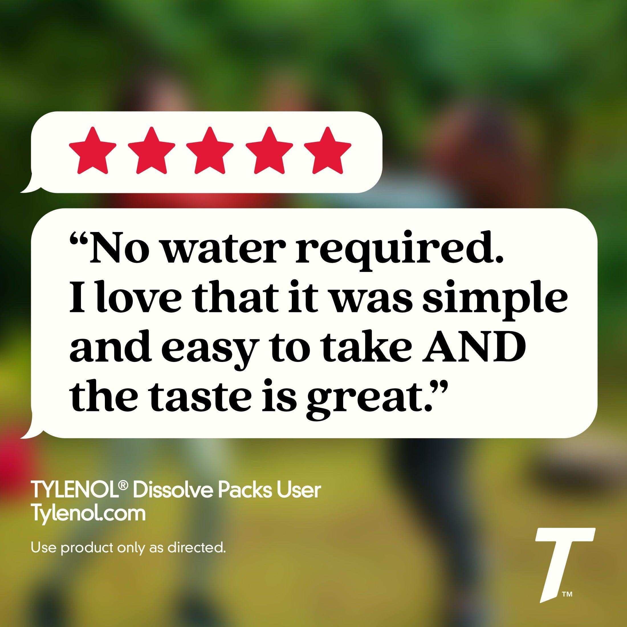 Tylenol Extra Strength Acetaminophen Dissolve Pack Berry - 12 Packets - Shop Home Med