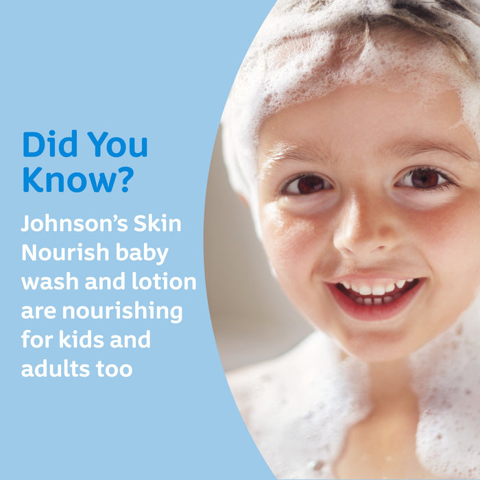 Johnson's Skin Nourishing Baby Body Lotion Body Wash with Vanilla & Oat Extract