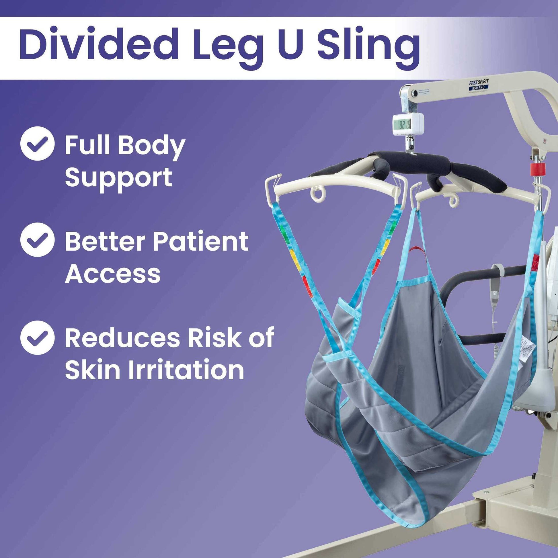 MedaCure Bariatric Divided Leg Patient Lift Sling Universal Compatibility