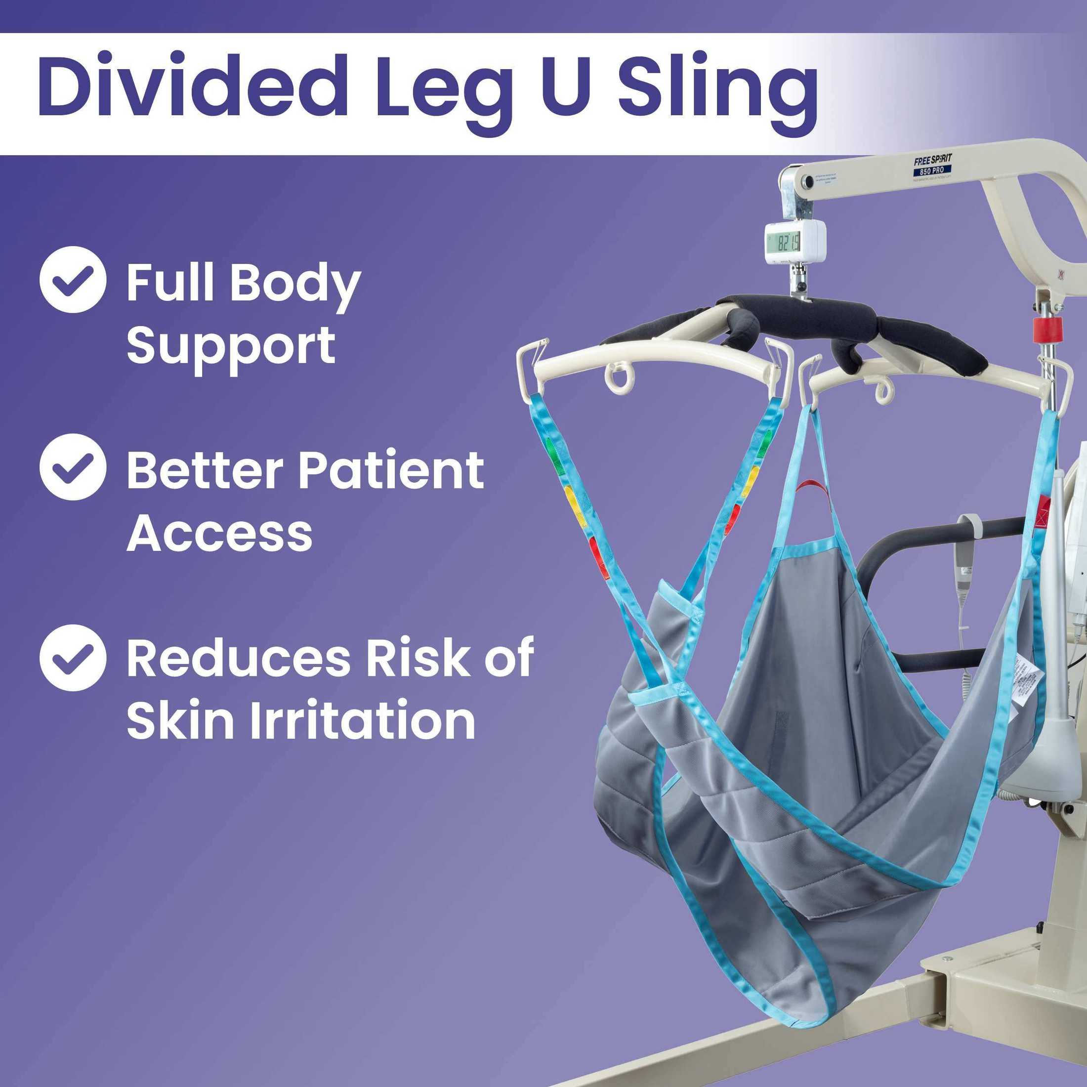 MedaCure Bariatric Divided Leg Patient Lift Sling Universal Compatibility