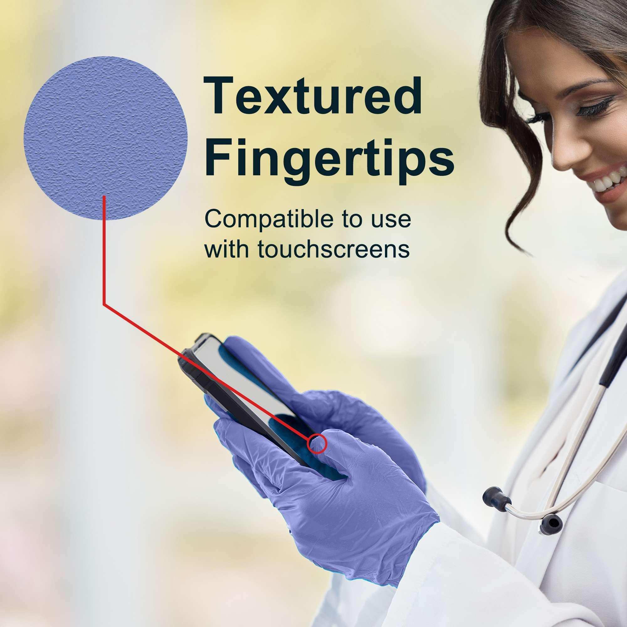 FifthPulse Biodegradable Disposable Nitrile Gloves Violet – 150 Count - Shop Home Med