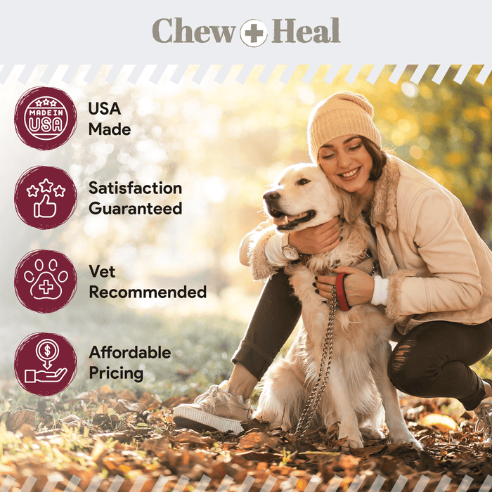 Chew + Heal Chewable Flea and Tick Prevention for Dogs - 180 Delicious Soft Chews - Shop Home Med