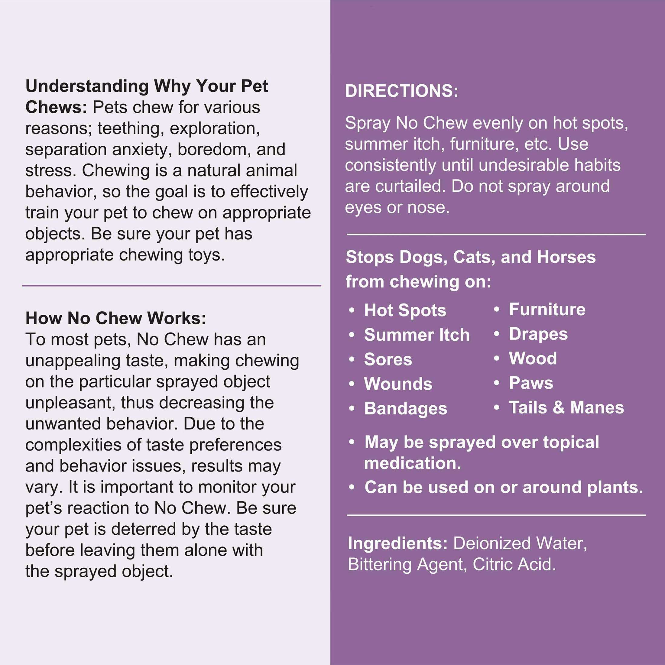 Chew + Heal No Chew Spray For Dogs - Shop Home Med