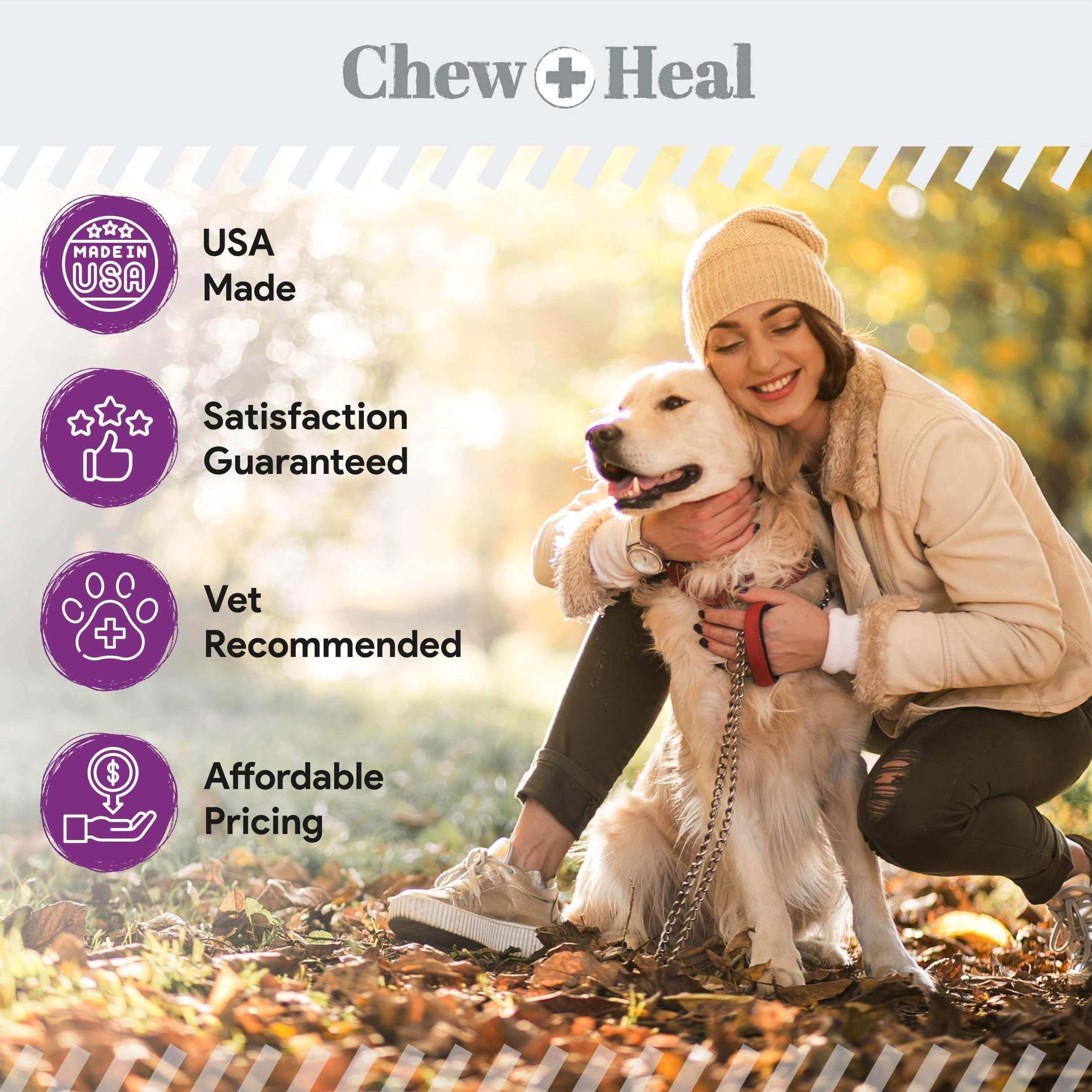 Chew + Heal No Scoot for Dogs - for Healthy Anal Gland Function - Shop Home Med