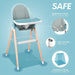 Children of Design Deluxe High Chair with Cushion - Blue - Shop Home Med