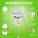 Children of Design Deluxe High Chair with Cushion - Grey - Shop Home Med