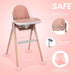 Children of Design Deluxe High Chair with Cushion - Pink - Shop Home Med