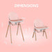 Children Of Design Non-Reclinable Classic Wooden High Chair - Pink - Shop Home Med