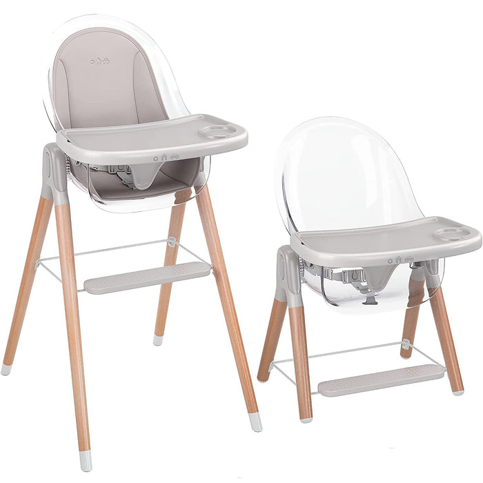 Children Of Design Non-Reclinable Classic Wooden High Chair with Cushion - Clear - Shop Home Med