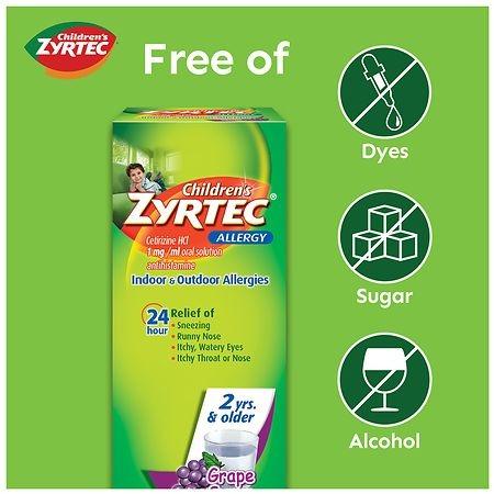 Children's Zyrtec 1 mg Grape Syrup - 4 fl oz. - Shop Home Med