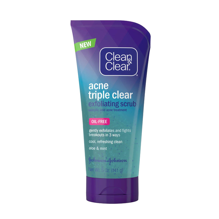Clean & Clear Acne Triple Clear Exfoliating Scrub 5oz. - Shop Home Med