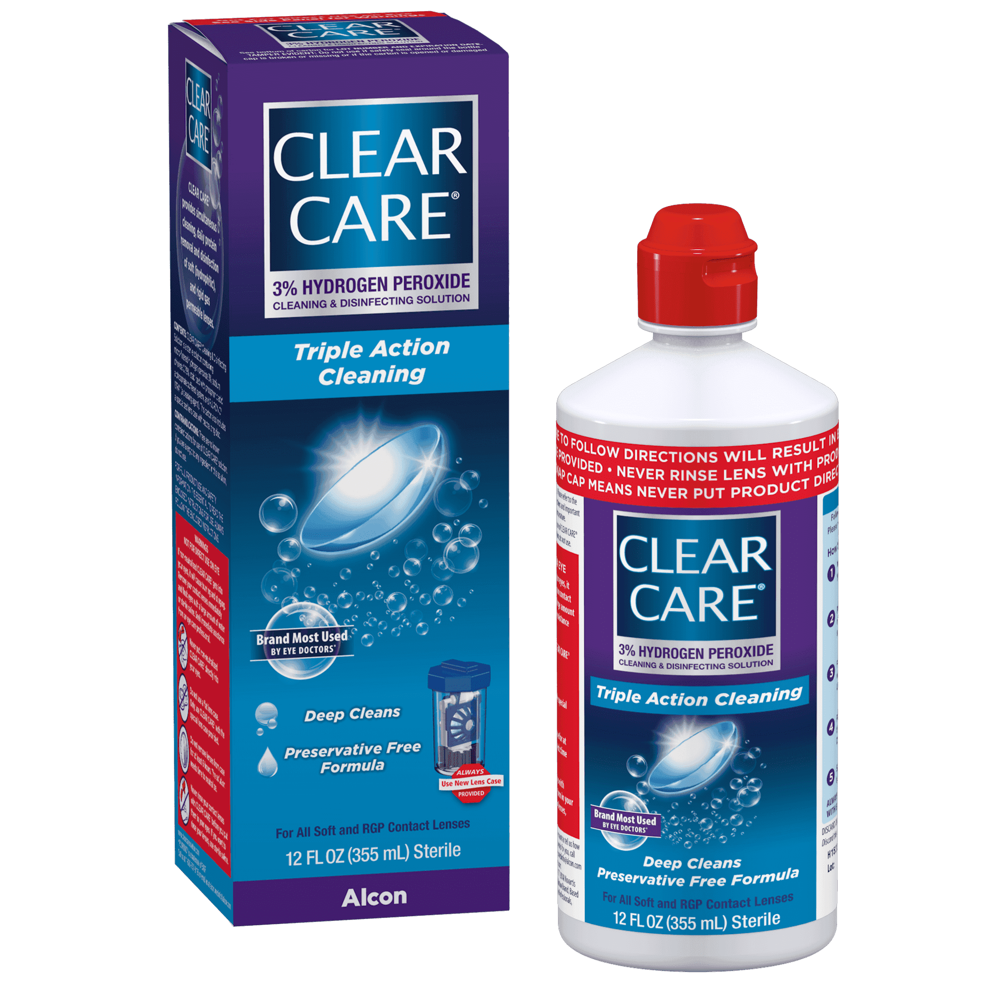 Clear Care Plus HydraGlyde Cleaning and Disinfecting Solution - 12 oz
