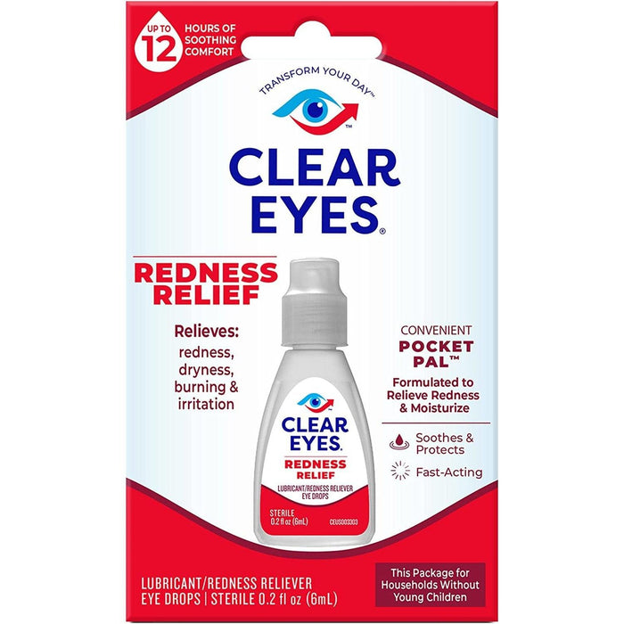 Clear Eyes Redness Eye Relief Eye Drops - 0.2 Fl Oz - Shop Home Med