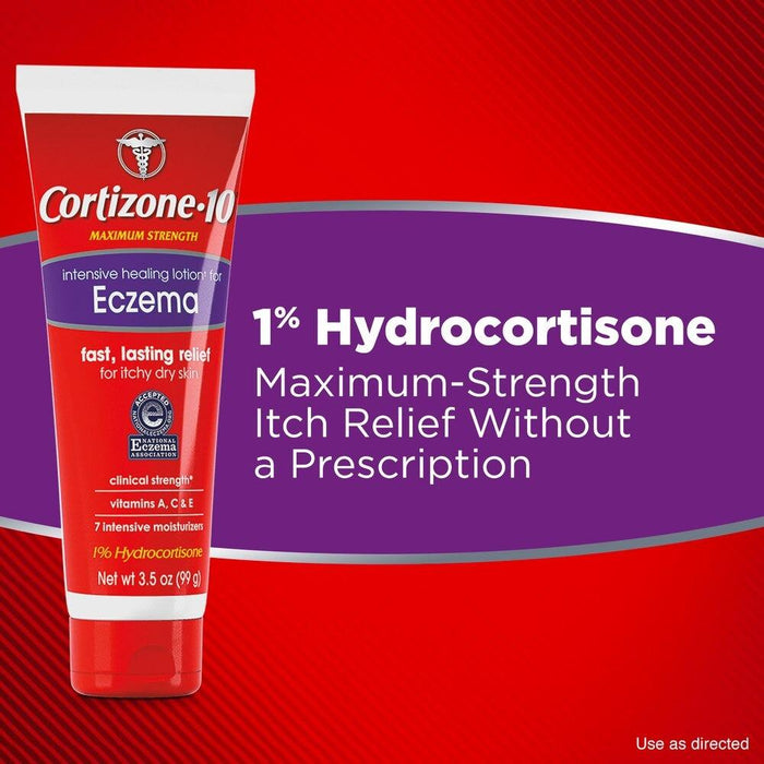 Cortizone 10 Intensive Healing Lotion, Eczema and Itchy, Dry Skin - 3.5 oz. - Shop Home Med