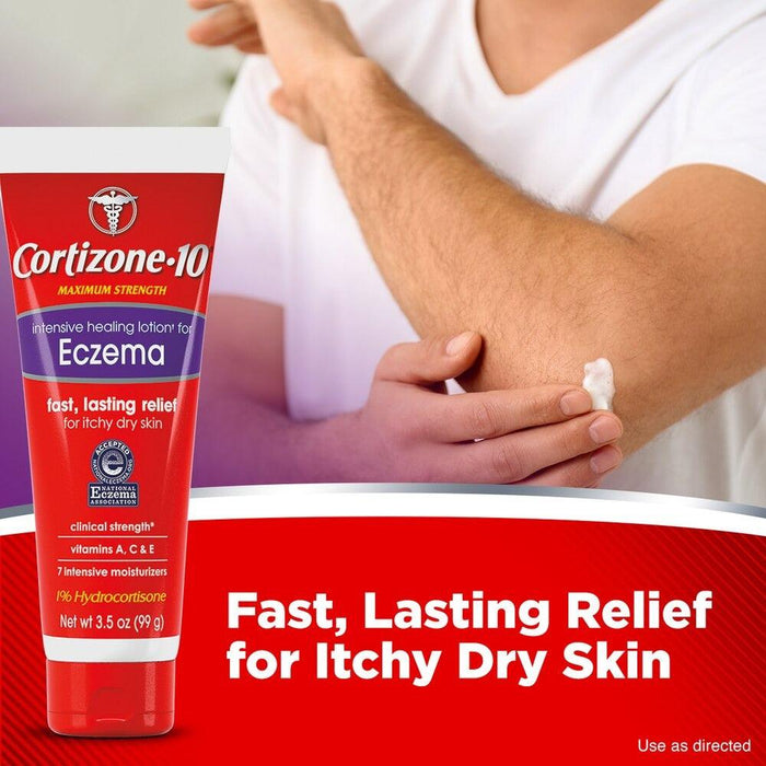 Cortizone 10 Intensive Healing Lotion, Eczema and Itchy, Dry Skin - 3.5 oz. - Shop Home Med