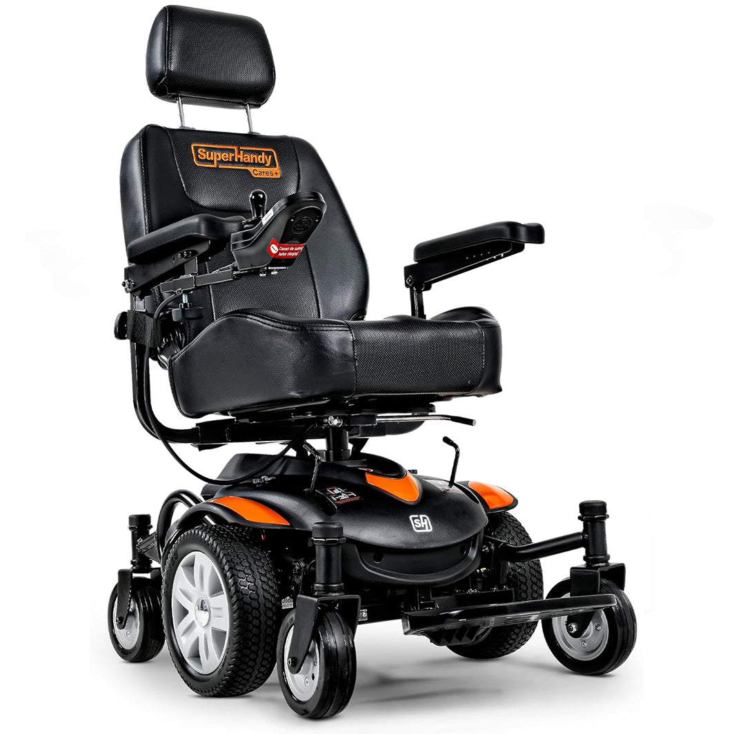 SuperHandy GoRide CRX Powerchair - 300lb Capacity Mid-Wheel Drive 12.8 Mile Range Power Wheelchair