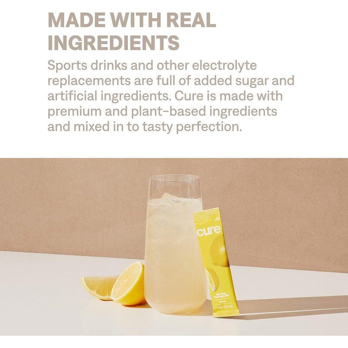 Cure Hydrating Electrolyte Drink Mix - Lemonade - Shop Home Med