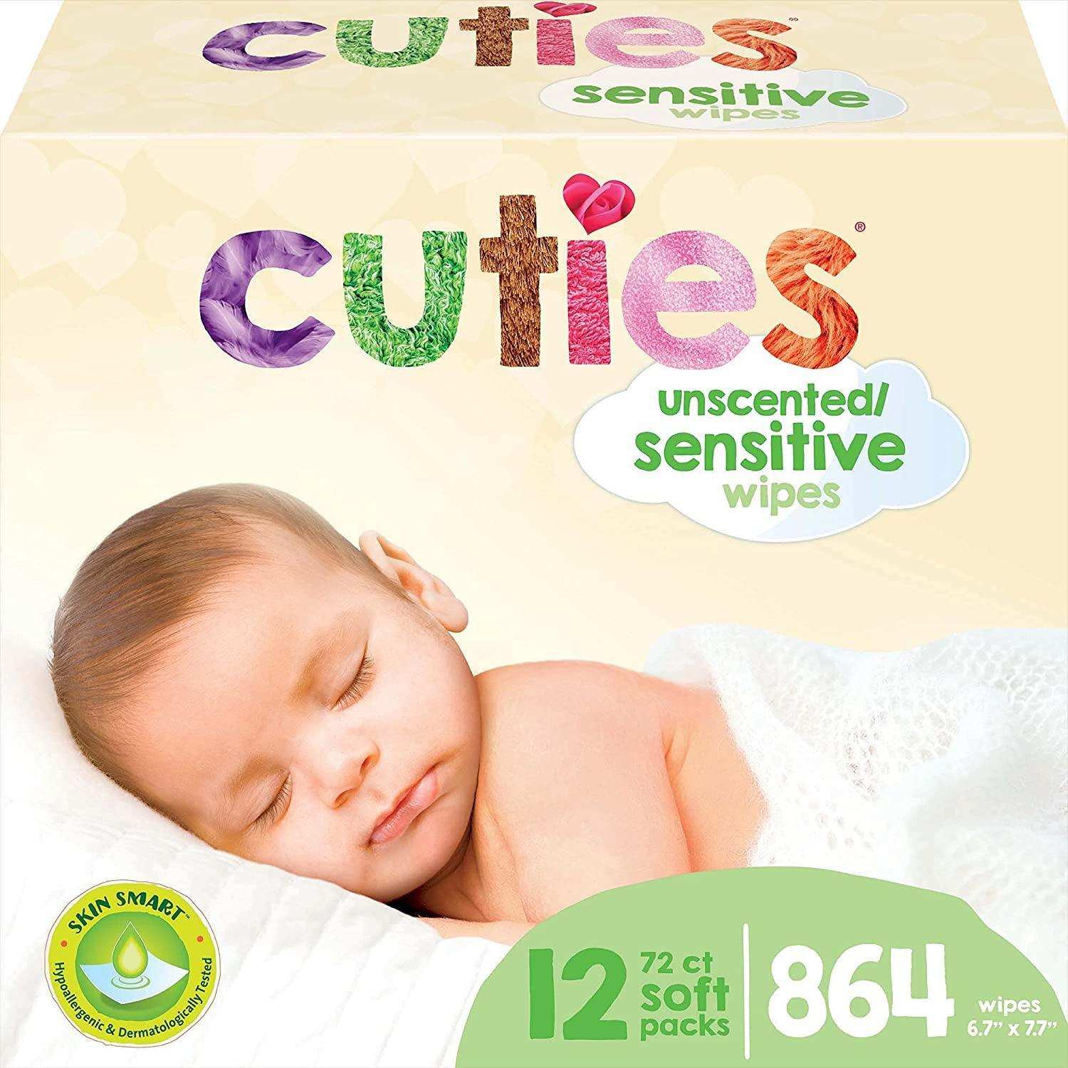 Cuties Baby Wipes Unscented & Hypoallergenic - Shop Home Med