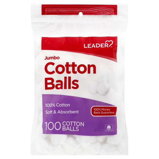 Leader Tm Cotton Balls Jumbo 100 Ct , Each