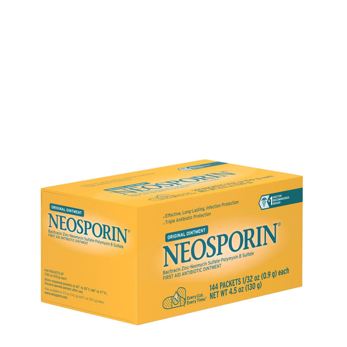 Neosporin Original FirstAid Antibiotic Bacitracin Ointment - 144X0.9g - Shop Home Med