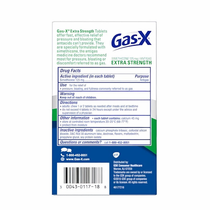 Gas-X Extra Strength Gas Relief Chewable Tablets Cherry Peppermint