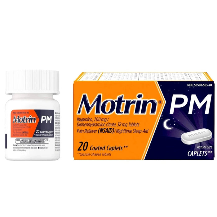 Motrin PM Pain Reliever/Nighttime Sleep-Aid Coated Caplets