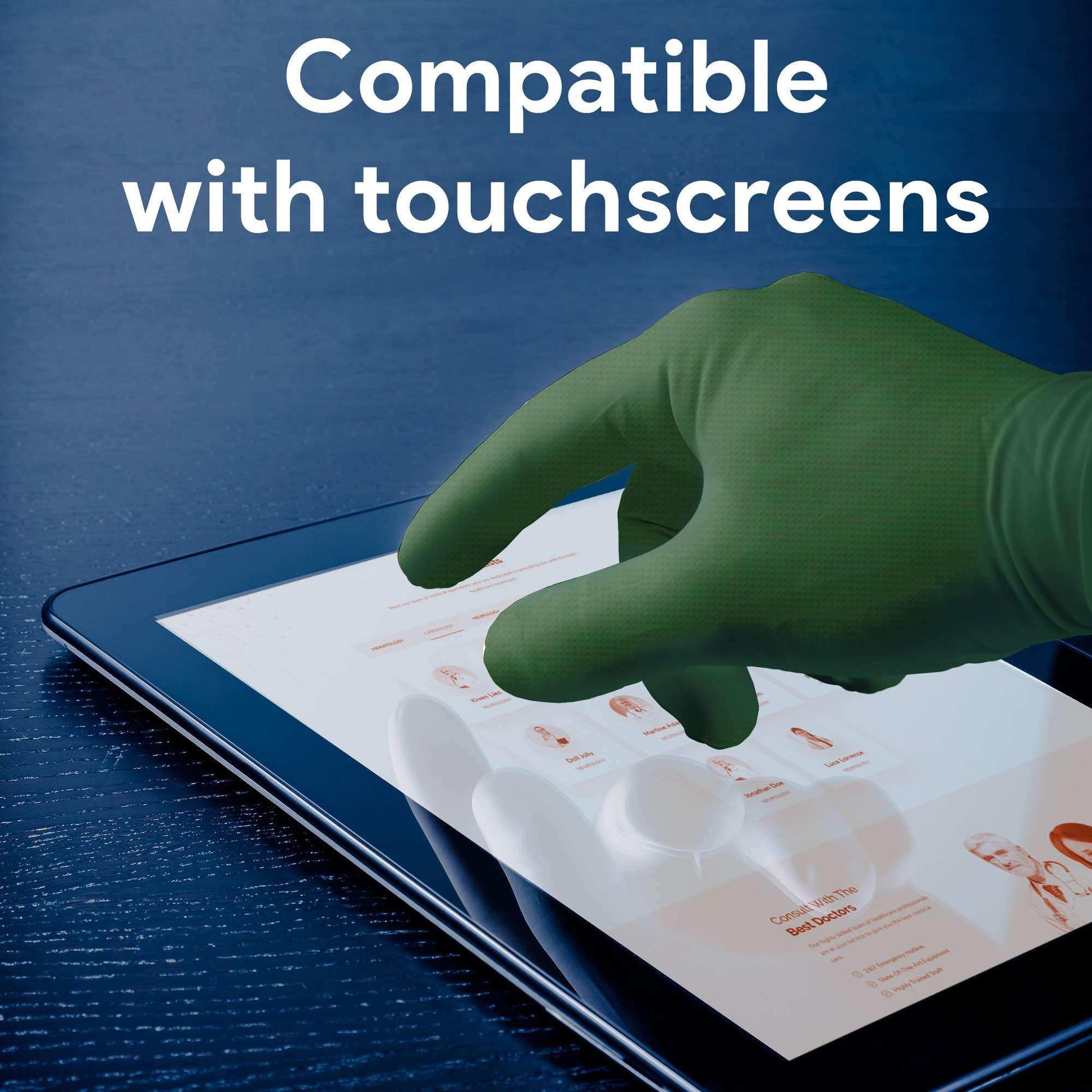 WeCare Diamond Textured 8 Mil Nitrile Gloves Green - Shop Home Med