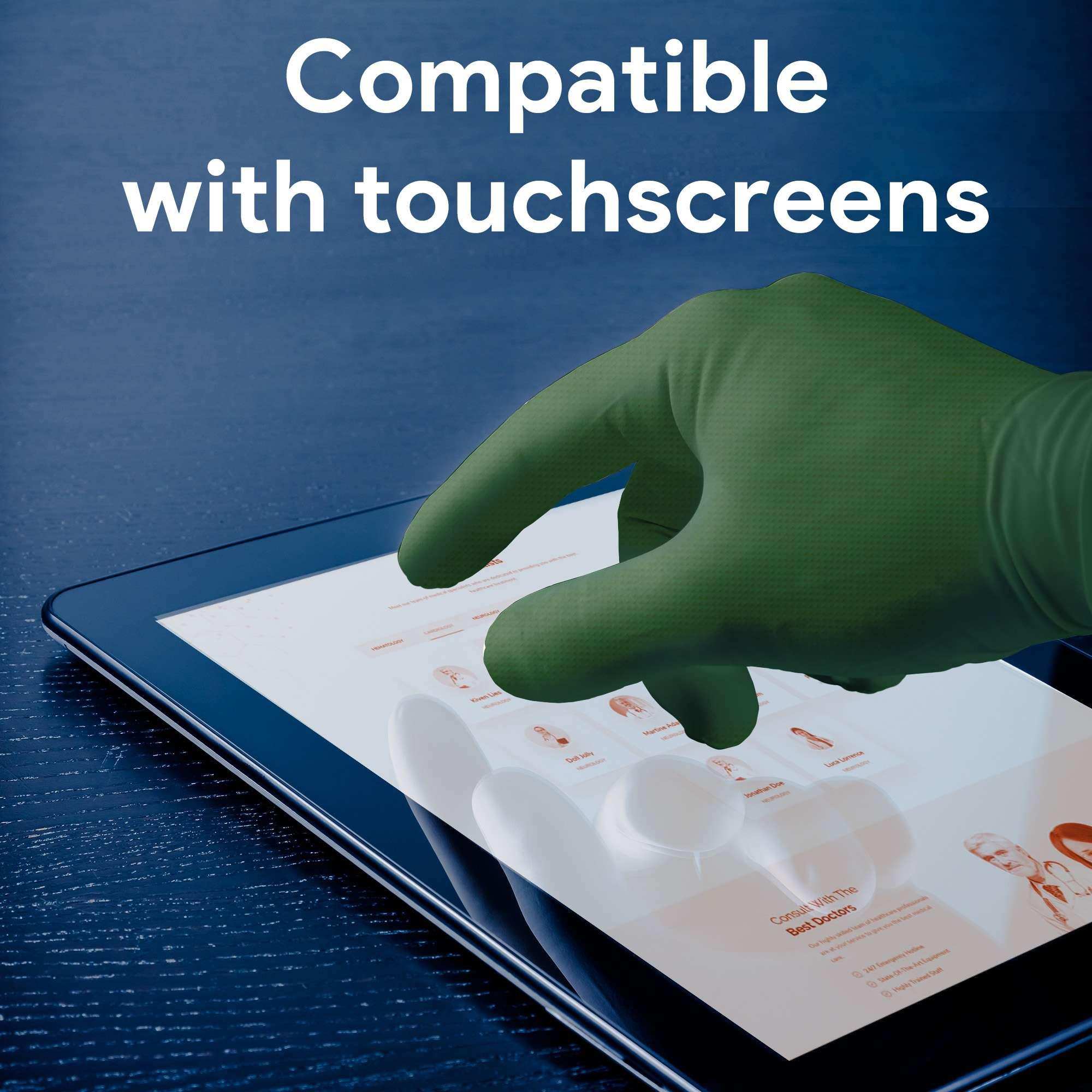 WeCare Diamond Textured 8 Mil Nitrile Gloves Green - Shop Home Med