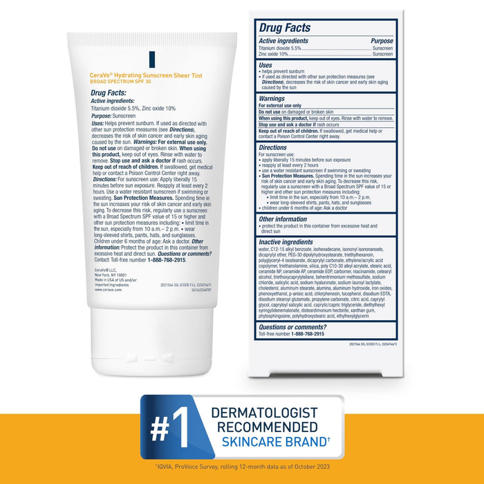 CeraVe Mineral Tinted Face Sunscreen SPF 30 - 1.7 oz. - Shop Home Med