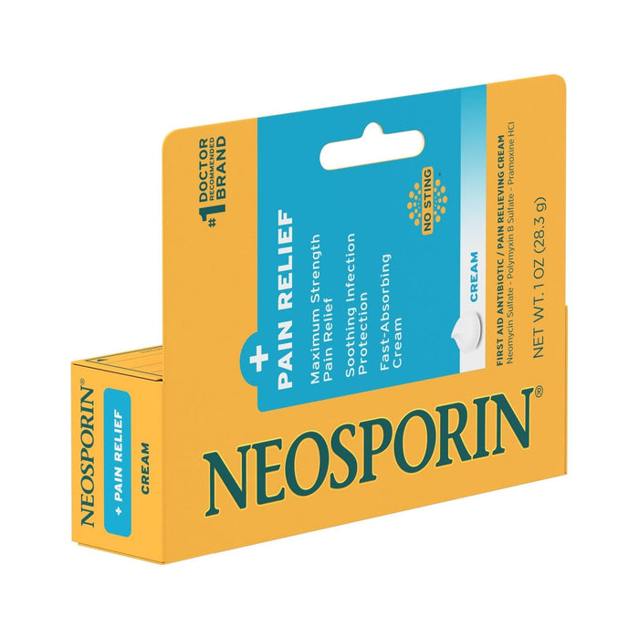 Neosporin +Pain Relief Max Strength First Aid Antibiotic Cream - 1 Oz - Shop Home Med