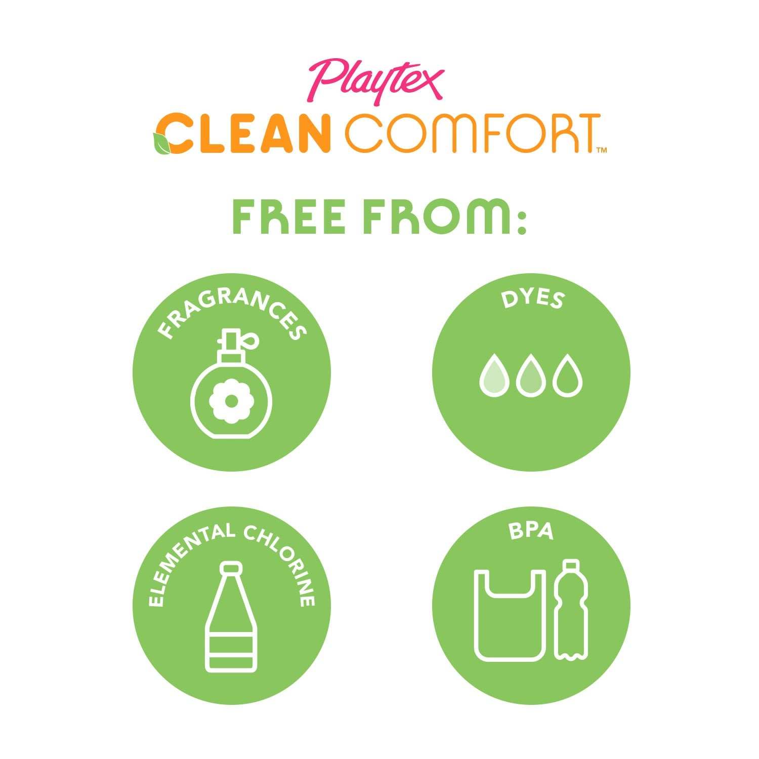 Playtex Clean Comfort Organic Cotton Tampons Super Regular Absorbency