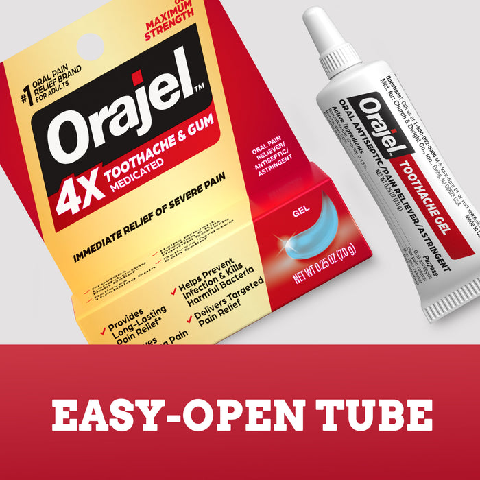 Orajel 4X Medicated For Toothache & Gum Gel