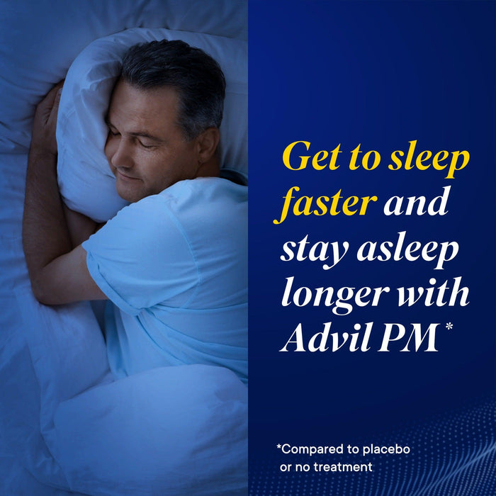 Advil PM Pain Reliever Nighttime Sleep Aid Caplets - 4 Ct X 6 Packs - Shop Home Med