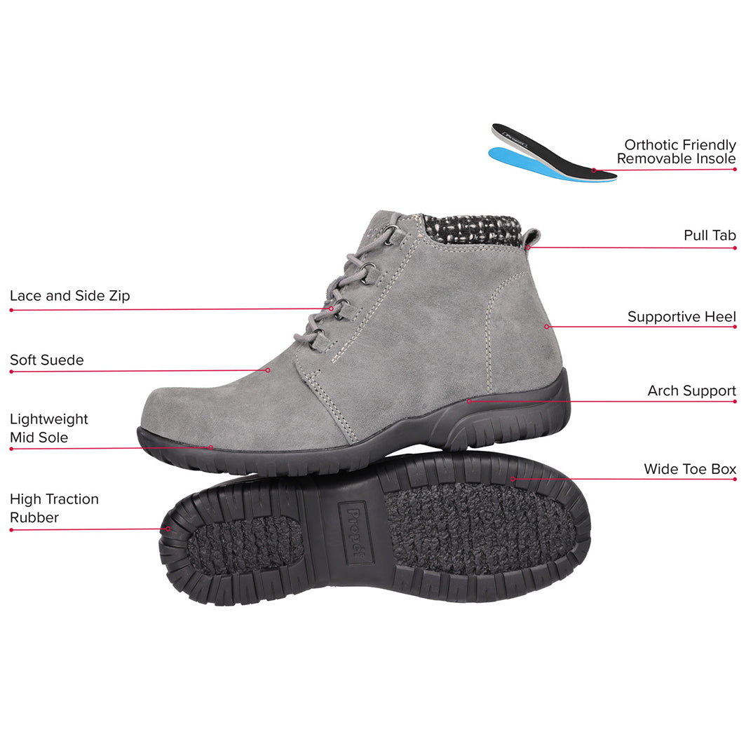 Propet Footwear Delaney Women's Ankle Boots Diabetic and Orthotic Friendly