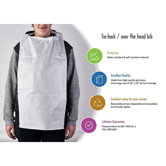 ProHeal Disposable Adult Bibs - Over Head - Shop Home Med