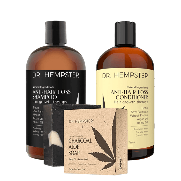 Hair Loss Shampoo & Conditioner and Charoal Aloe Soap Kit