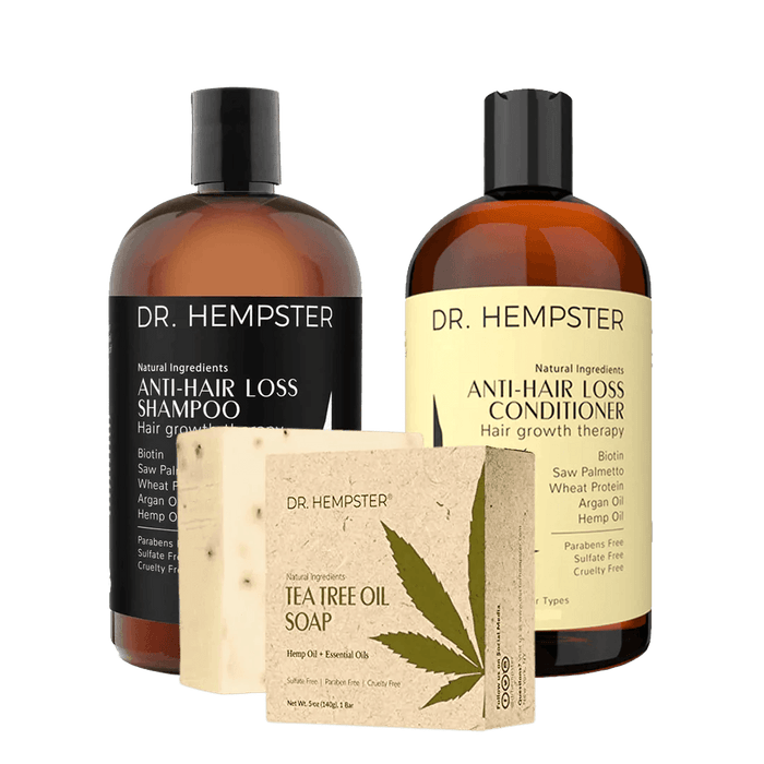 Dr. Hempster Hair Loss Shampoo & Conditioner and Tea Tree Soap Kit - Shop Home Med