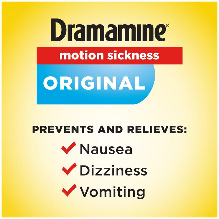 Dramamine Motion Sickness Relief Original Formula, 12 Count - Shop Home Med