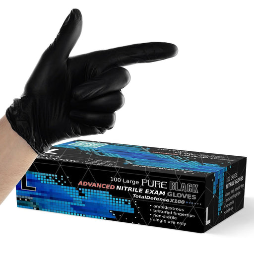 DRE Health Black Nitrile Gloves - Powder Free - Shop Home Med
