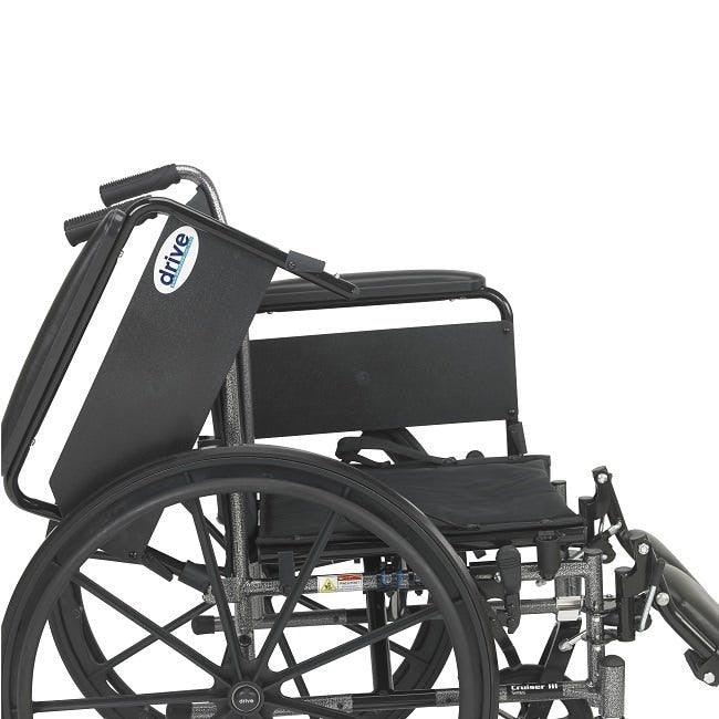 Drive Medical Cruiser III Light Weight Wheelchair with Flip Back Arms